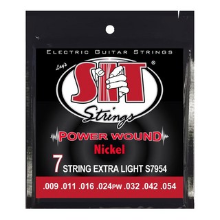 SIT Strings POWER WOUND Electric Guitar Strings 7-string Light S7954