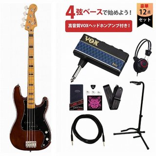 Squier by Fender Classic Vibe 70s Precision Bass Maple FB Walnut VOXヘッドホンアンプ3付属エレキベース初心者セットR【W