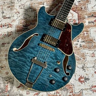 Ibanez AMH90QM TBL フルアコギター【現品画像】