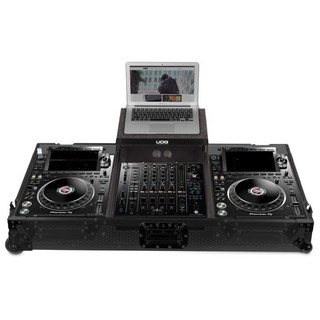 UDGU91086BL Ultimate フライトケースセット CDJ-3000/A9 Black (ラップトップシェルフ＋ホイール付)