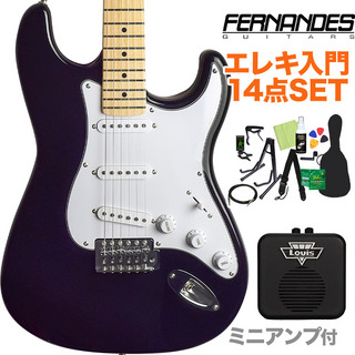 FERNANDES LE-1Z 3S/M BLK エレキギター 初心者14点セット 【ミニアンプ付き】