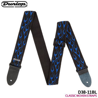 Dunlop ギターストラップ D38-11BL FLAMBE BLUE ダンロップ D3811BL