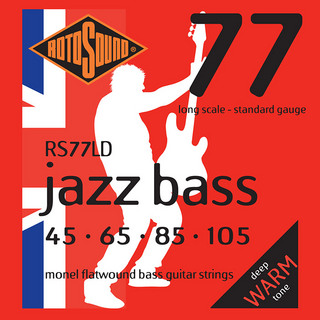 ROTOSOUND Jazz Bass 77 Standard Monel Flatwound, RS77LD (.045-.105)
