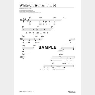 楽譜 White Christmas（in B♭）
