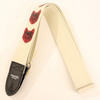 Couch Guitar Strap ニャン・ ニャン・ ニャン White/Red