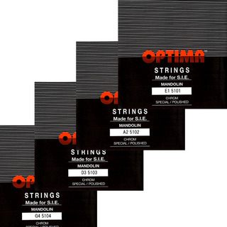 OPTIMA NO.5105 BLACK マンドリン弦／全弦８本セット カラーチェ弦