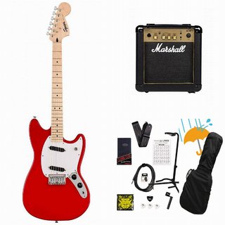 Squier by Fender Sonic Mustang Maple FB WH PG Torino Red Marshall MG10アンプ付属エレキギター初心者セットR【WEBSHOP】