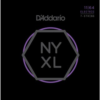 D'Addario NYXL Series 7-String Electric Guitar Strings [NYXL1164 Medium, 11-64]