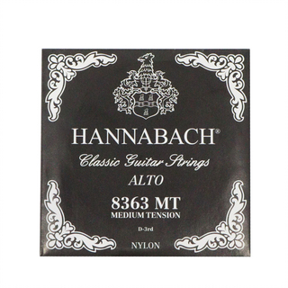 HANNABACHAlto 8363MT BLACK ミディアムテンション 3弦用 バラ弦 クラシックギター弦