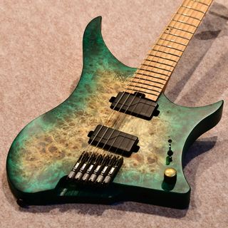 GOC Guitars E Series Materia 6 Headless (Emerald Burl Burst)