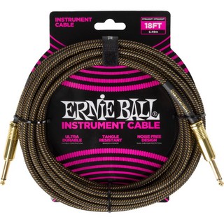 ERNIE BALL Braided Instrument Cable 18ft S/S (Pay Dirt) [#6432]