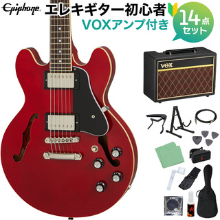 EpiphoneES-339 cherry 初心者14点セット VOXアンプ付き セミアコ エレキギター