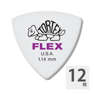 Jim Dunlop456 Tortex Flex Triangle 1.14mm ギターピック×12枚