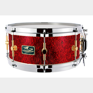 canopus The Maple 6.5x13 Snare Drum Red Pearl
