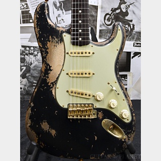 Fender Custom Shop MBS 1963 Stratocaster Heavy Relic with Gold Hardware! -Black- by Vincent Van Trigt