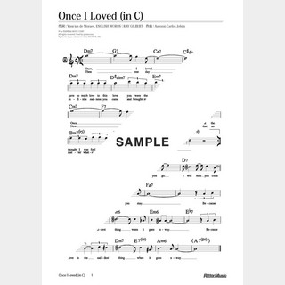 楽譜Once I Loved（移調バージョン in C）