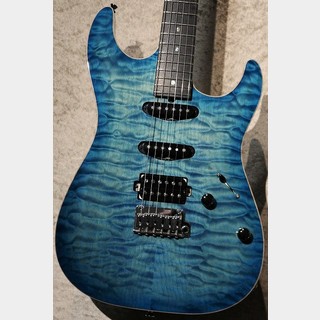 T's Guitars DST-Pro22 Ouilt Ash/Ebony Light Blue Burst 【超良音個体】【極杢個体】