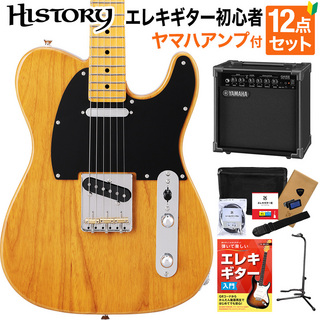HISTORY HTL/m/ash-Standard VNT エレキギター 初心者12点セット 【ヤマハアンプ付き】