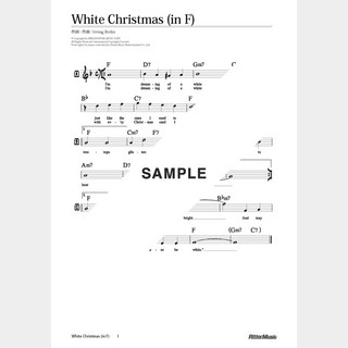 楽譜 White Christmas（in F）