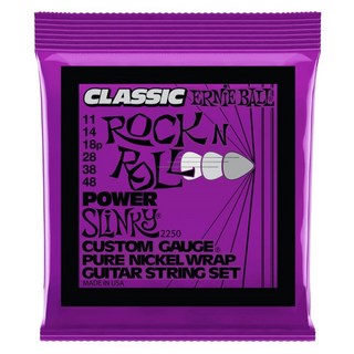 ERNIE BALL Power Slinky Classic Rock n Roll Pure Nickel Wrap Electric Guitar Strings #2250【在庫処分特価】