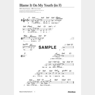 楽譜 Blame It On My Youth（in F）