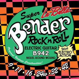La Bella The Bender B942 SUPER LIGHT 09-42 エレキギター弦×3セット