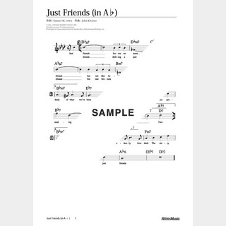 楽譜 Just Friends（in A♭）