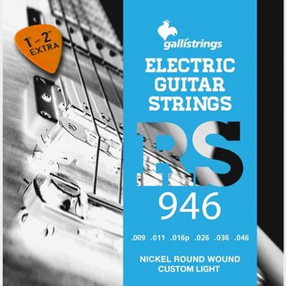 Galli StringsRS946 Custom Light カスタムライトゲージ・エレキギター弦 イタリア製 【WEBSHOP】