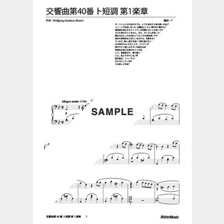 モーツァルト 交響曲第40番 ト短調 第1楽章