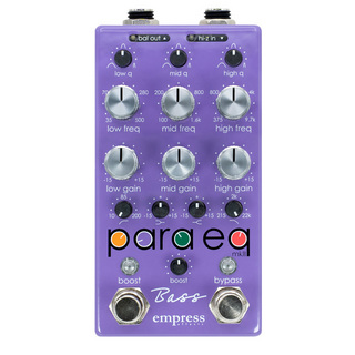 Empress ParaEq w/Boost エフェクター Empress Effectsよりベース専用のパラメトリックEQ／ブースト