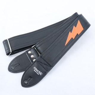 Couch Guitar Strap LIGHTNINGBOLT BLACK/ORANGE