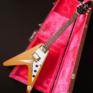 Epiphone 1958 Korina Flying V (White Pickguard), Aged Natural