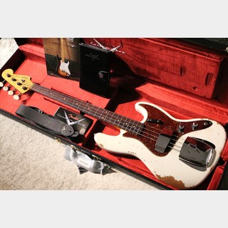 Fender Custom Shop 1961 Jazz Bass Heavy Relic -Aged Olympic White-【スタックノブ】