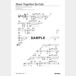 楽譜 Alone Together（in Cm）