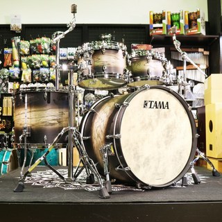 Tama STAR Walnut 4pc Drum Kit [22BD，16FT，12&10TT] -Satin Black Japanese Sen Burst- コンビネーション...