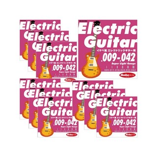 Ikebe Original Electric Guitar Strings イケベ弦 エレキギター用 009-042 [Super Light Gauge/IKB-EGS-0942] ×10セット