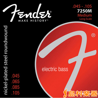 Fender7250M ベース弦 ミディアムゲージ 045-105073-7250-406