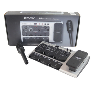 ZOOM 【中古】 ズーム ZOOM V6 ボーカル専用プロセッサー エフェクター 超指向性ボーカルマイク付属