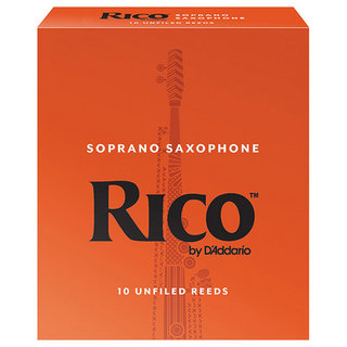 D'Addario Woodwinds/RICO RICO ソプラノサックス用リード オレンジ箱 10枚入 3 [LRIC10SS3] 【WEBSHOP】