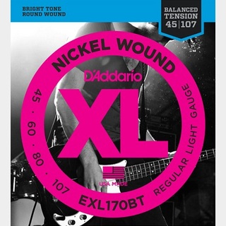 D'Addario EXL170BT XL NICKEL Bass Strings Balanced Tension Regular Light 45-107 【渋谷店】