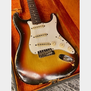 Fender 1966 Stratocaster -Sunburst- 【Large Headstock】【Gold Transition Logo】【Vintage】