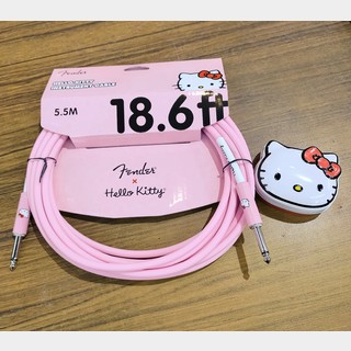 Fender Hello Kitty® Pink Original Cable & 18 Pack Pick Tin