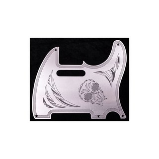 B，W&R Custom Engraved Aluminium Pickguard TL用 Skull Plain