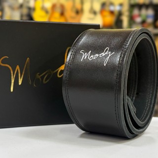 MoodyLeatherStrap Leather&Leather 2.5 Standard Black/Black With Silver Logo