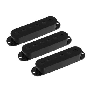 ALLPARTS SET OF 3 BLACK PICKUP COVERS FOR STRATOCASTER/PC-0406-023【お取り寄せ商品】