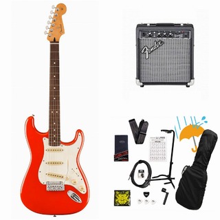 FenderPlayer II Stratocaster Rosewood FB Coral Red エレキギター Fender 10Wアンプ付属エレキギター初心者セッ