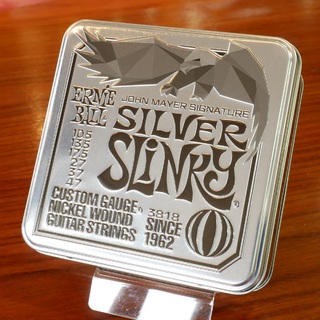 ERNIE BALL 3818 SLINKY 3P SILVER / John Mayer Silver Slinky 【缶ケース入り3set Pack】