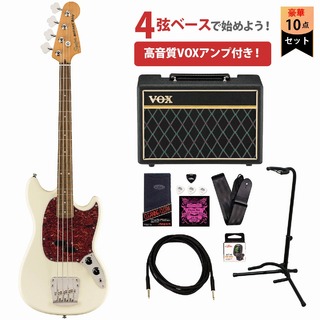 Squier by Fender Classic Vibe 60s Mustang Bass Laurel Fingerboard Olympic White スクワイヤーVOXアンプ付属エレキベース