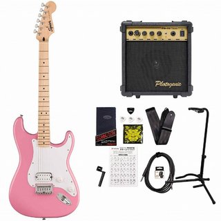 Squier by Fender Sonic Stratocaster HT H Maple Fingerboard White Pickguard Flash Pink スクワイヤー PG-10アンプ付属エ