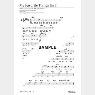 楽譜 My Favorite Things（in E）